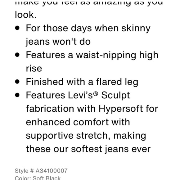 726 HIGH RISE FLARE WOMEN'S JEANS nwt - Picture 7 of 14